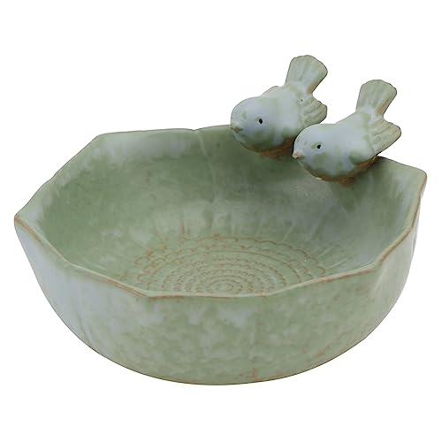 HOMOBABE 1 Stück Vogelfutterspender Vogelbadschale Eichelkäfig Pfau Pavillon Plattform Nussschale Vogelbadhalter Vogelbad Ersatzschale Nur Wellensittich Spenderstation Topf von HOMOBABE