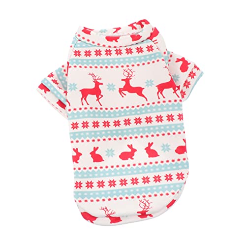 HOMOBABE 1 Stück Weihnachtskleidung für Hunde Plüsch Kapuzenmantel groß Hunde-Pyjama Weihnachts hundepullover Dog Christmas Costume Haustierbedarf Haustierbekleidung Polyester-Vlies Weiß von HOMOBABE