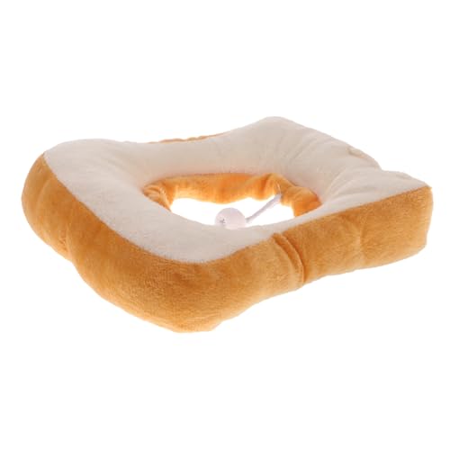 HOMOBABE 1 Stück katzenhalsbänder Halskrause für Haustiere Kragen Name Nacken geformt Haustier Katze Toast Halskegel Halsschmuck für Haustiere Baumwolle Yellow von HOMOBABE