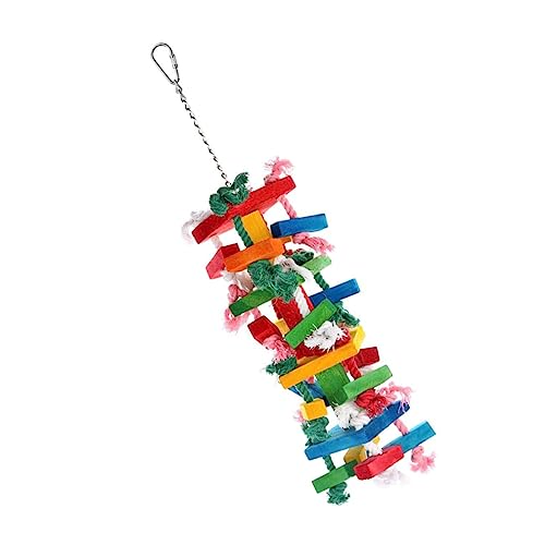HOMOBABE Holz Vogel-kauspielzeug Papageienspielzeug Haustierspielzeug-dekor Hängen Spielzeug Anhänger Für Papageien Kauen Spielzeug Aus Holz Für Haustier-hängespielzeug von HOMOBABE