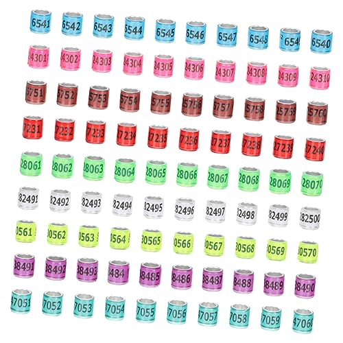 HOMOBABE 100stücke Farbige Tauben-fußringe Identifizierbare Aluminium-Ringe Für Brieftauben Und Vögel Langlebig Und Einfach Anzuwenden Für Hühner Enten Und Andere Geflügelarten von HOMOBABE