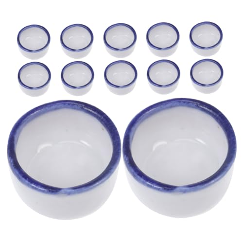 HOMOBABE 12 Stück Mini Wasserschalen aus Keramik für Spinnen und Skorpione Reptilien Futterschalen für Taranteln Krebse und Andere Haustiere von HOMOBABE