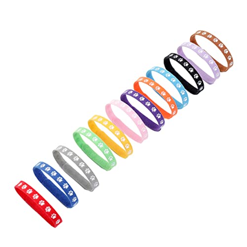 HOMOBABE 12 Stück Neugeborenes Haustier für für Hunde Stilvoll bunt Katzenhalsbänder pet Supplies Kitten Hundehalsband hundezubehör Heimtierbedarf Weiches Vlies von HOMOBABE