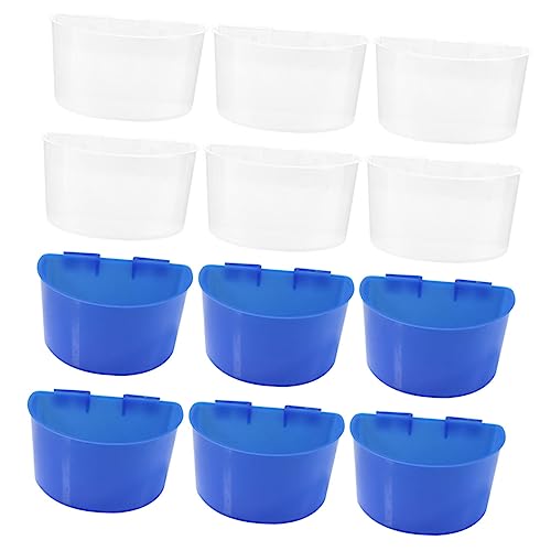 HOMOBABE 12Er-Box Vogel Sandbecher Vogelfütterungsbecher Wasser Futterspender für Vögel Essen Scoop vogelkäfig Birdcage Vogelhäuschen aus Kunststoff Werkzeuge zum Füttern von Vögeln Plastik von HOMOBABE