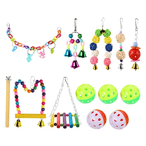 HOMOBABE 13stücke Teiliges Papageienspielzeug Farbenfrohe Schaukeln Und Kauspielzeuge Für Vögel Beschäftigung Für Wellensittiche Und Andere Haustiervögel Hochwertiges Holzmaterial HOMOBABE 13stücke Teiliges Papageienspielzeug Farbenfrohe Schaukeln Und Kauspielzeuge Für Vögel Beschäftigung Für Wellensittiche Und Andere Haustiervögel Hochwertiges Holzmaterial von HOMOBABE