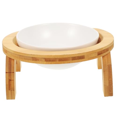 HOMOBABE 1Satz Erhöhter Katzennapf aus Keramik mit Rutschfester Unterlage für Katzen und Kätzchen Benutzerfreundliches Design für Füttern von HOMOBABE