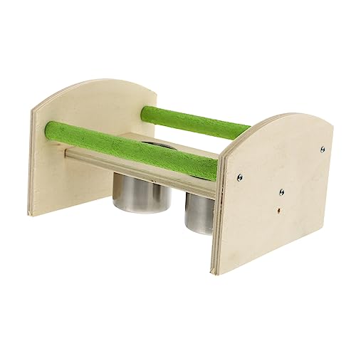 HOMOBABE 1stück Vogelstand Mit Futternäpfen Aus Holz Multi-funktionales Trainingsregal Für Papageien Hühner Und Andere Haustiere Naturholz Edelstahl-futterschalen Für Vögel Und HOMOBABE 1stück Vogelstand Mit Futternäpfen Aus Holz Multi-funktionales Trainingsregal Für Papageien Hühner Und Andere Haustiere Naturholz Edelstahl-futterschalen Für Vögel Und von HOMOBABE