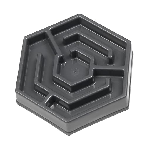 HOMOBABE 1pc Adorable Pet Fütterungsschalen Hund Katzenfutter Feeder Kreative Blütenblatt - förmige Flache Schüssel Für Haustier Langsam Essen （ grau ） von HOMOBABE
