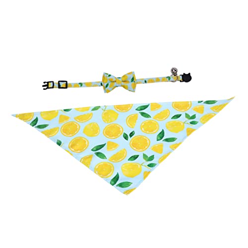 HOMOBABE 2 Stück Dreieckstuch für Haustiere hundekuscheltiere Welpenkragen Weihnachten Katze Dreieckstuch klein Schal Name Katze Hund Dreieckstuch Kätzchen Glockenhalsband Polyester Yellow von HOMOBABE