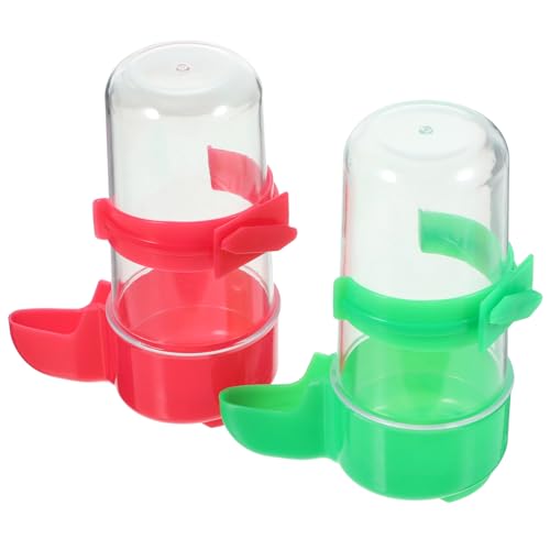 HOMOBABE 2 Stück Futterstelle für Papageien vogelfutterspender vogelfutterhäuschen Bird feeders wasserbecken Vogelfütterer Schüssel Wasserbehälter Vogelkäfig -Wasserfuttermittel Plastik von HOMOBABE