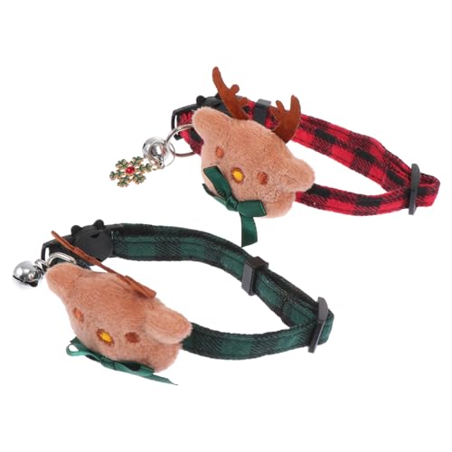 HOMOBABE 2 Stück Halsband Katzenkragen mit Breakaway Katzengeschirr und Leine weihnachtsmotiv weihnachtsassesoires weihnachtsdeko für Haustierhunde Katzenkragen im Freien rot HOMOBABE 2 Stück Halsband Katzenkragen mit Breakaway Katzengeschirr und Leine weihnachtsmotiv weihnachtsassesoires weihnachtsdeko für Haustierhunde Katzenkragen im Freien rot von HOMOBABE
