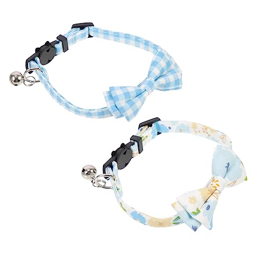 HOMOBABE 2stücke Katzenhalsband Wiederverwendbar Mit Glöckchen Verstellbares Welpenhalsband Aus Dekoratives Katzenhalsband Für Draußen Tragbares Hundehalsband von HOMOBABE