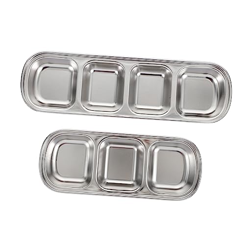 HOMOBABE 2 Stück Haustier -fütterungsschale Fächer Schüsseln Gericht Kaninchen Futterautomat Für Haustiere Hund Platte Tierfutter Tablett Geteilt Silver Rostfreier Stahl HOMOBABE 2 Stück Haustier -fütterungsschale Fächer Schüsseln Gericht Kaninchen Futterautomat Für Haustiere Hund Platte Tierfutter Tablett Geteilt Silver Rostfreier Stahl von HOMOBABE