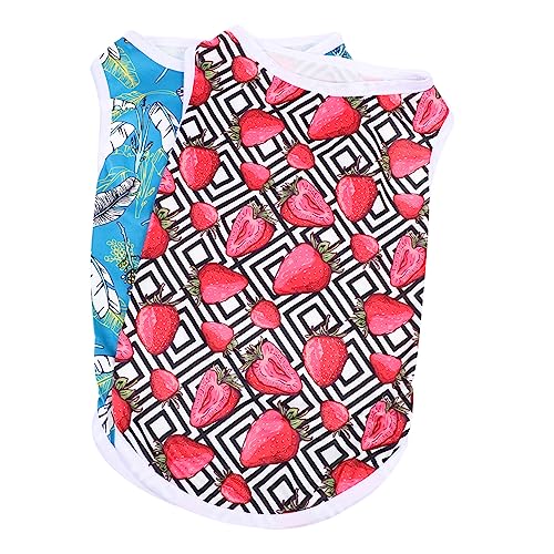 HOMOBABE 2 Stück Haustierweste pet Supplies Dog Costume Dog Accessories Hund kleines Kleidungsstück Haustiere verschleißfestes Welpenshirt dekorative Welpenkleidung flach gestrickter Stoff von HOMOBABE