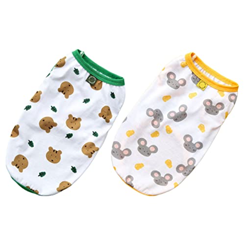 HOMOBABE 2 Stück Hundeweste Stoff Sommer Mittel Uv Atmungsaktiv Geschirr Welpe Cool Französisch Lustig Kühlung Schützend Leicht Haustier Abdeckung Westen Für Hund Polyester von HOMOBABE