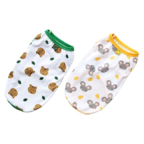 HOMOBABE 2 Stück Hundeweste hundekleidung hundebekleidung Hundekostüme Haustierbekleidung hundekleider Coole Weste für Hunde Geschirr Atmungsaktive Kleidung für Hunde Welpenwesten Polyester von HOMOBABE