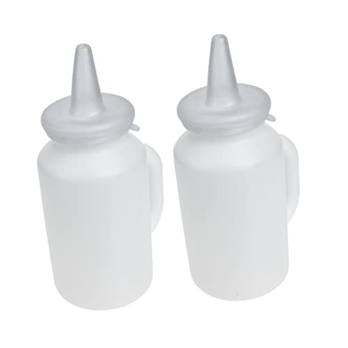 HOMOBABE 2 Stück Kälberflasche klein quantitativ Schluck Fütterung Krankenschwester Hasen Flasche pet Flaschen pet Supplies Säuglingsflasche für Kalb Kätzchen Milchflasche Kieselgel Weiß von HOMOBABE