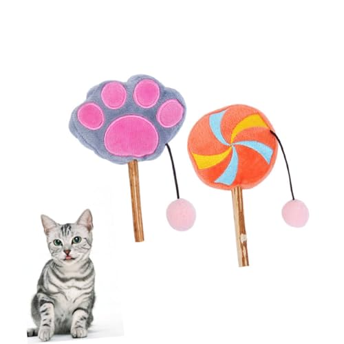 HOMOBABE 2 Stück Katzen-Teaser Mit Lutscher Katzenminze Drinnen Katzenplüsch Leckereien Für Katzenlutscher Zauberstab Haustier Pfote Zubehör Cremig Flanellkatzen-Teaser HOMOBABE 2 Stück Katzen-Teaser Mit Lutscher Katzenminze Drinnen Katzenplüsch Leckereien Für Katzenlutscher Zauberstab Haustier Pfote Zubehör Cremig Flanellkatzen-Teaser von HOMOBABE