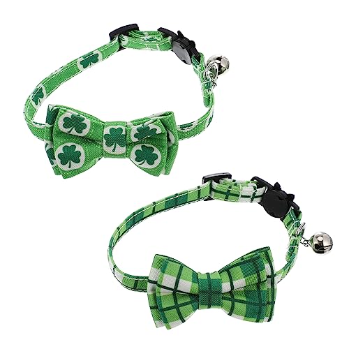 HOMOBABE 2 Stück Katzenhalsband Hund Katze Schnalle für st Patricks Day Bekleidung st.Patricks Day Accessories st. Patrick's Day Haustierhalsband mit Fliege Haustierbedarf HOMOBABE 2 Stück Katzenhalsband Hund Katze Schnalle für st Patricks Day Bekleidung st.Patricks Day Accessories st. Patrick's Day Haustierhalsband mit Fliege Haustierbedarf von HOMOBABE