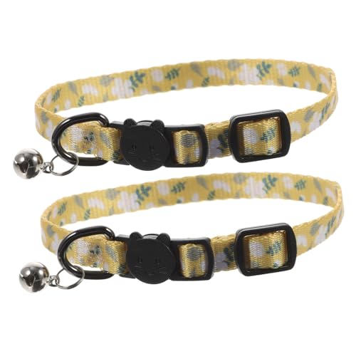 HOMOBABE 2 Stück Katzenhalsband Katzenhalsbänder Für Mädchenkatzen Für Katze Einstellbar Süße Kätzchen Glocke Netter Katzenkragen Mit Kätzchenkragen Polyester HOMOBABE 2 Stück Katzenhalsband Katzenhalsbänder Für Mädchenkatzen Für Katze Einstellbar Süße Kätzchen Glocke Netter Katzenkragen Mit Kätzchenkragen Polyester von HOMOBABE