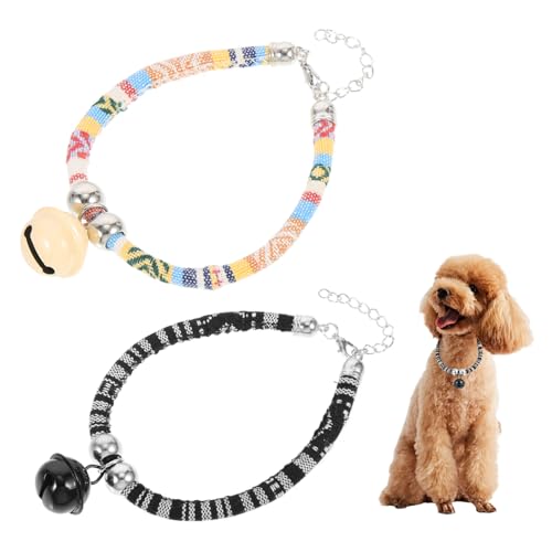 HOMOBABE 2 Stück Katzenhalsband Katzenminze Glockenhalsband Für Katzen Hundepfotenbalsam Katzenhalsbänder Futterautomat Für Haustiere Katze Halskette Welpen Hundehalsbänder Nylon von HOMOBABE