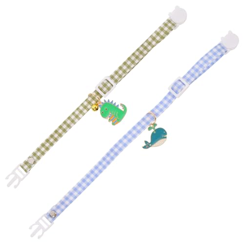 HOMOBABE 2 Stück Katzenhalsband Kitten katzenhalsbänder Kätzchenhalsbänder für Jungen für Kätzchenkragen Kätzchenhalsbänder für Mädchen Baumwolle Polyester von HOMOBABE
