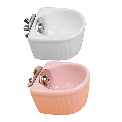 HOMOBABE 2 Stück Keramische Haustier Futterschalen Weiß Rosa Hängend für Meerschweinchen Kaninchen und Kleine Tiere mit Großem Fassungsvermögen Leicht zu Reinigen Praktische HOMOBABE 2 Stück Keramische Haustier Futterschalen Weiß Rosa Hängend für Meerschweinchen Kaninchen und Kleine Tiere mit Großem Fassungsvermögen Leicht zu Reinigen Praktische von HOMOBABE