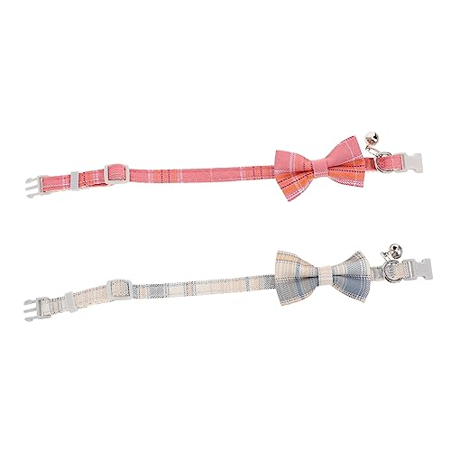 HOMOBABE 2 Stück Krawatte Hundeglocken Fliegen Schnalle Kette Haustier Katze Mit Glockenmädchen Glocke Katzenhalsband Kragen Welpen Süße Hundefliege Strasssteine Reiz Polyester von HOMOBABE
