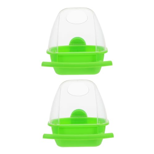 HOMOBABE 2 Stück Spritzwassergeschützte Vogelfutterbox Schüssel Fressnäpfe für Papageien Futterspender Vogelfütterer Futternäpfe für Vogelkäfige Vogel Fütterer Plastik Green HOMOBABE 2 Stück Spritzwassergeschützte Vogelfutterbox Schüssel Fressnäpfe für Papageien Futterspender Vogelfütterer Futternäpfe für Vogelkäfige Vogel Fütterer Plastik Green von HOMOBABE