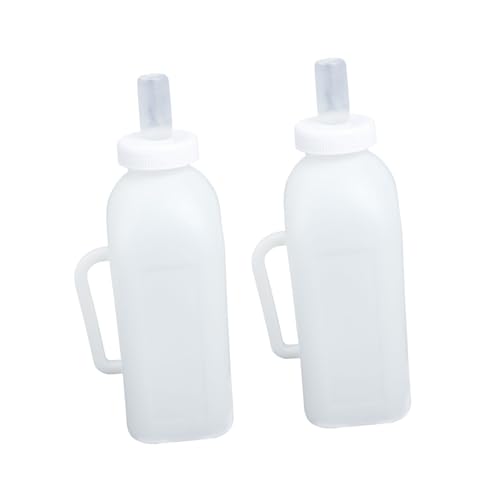 HOMOBABE 2 Stück Tiermilchflasche Für Kalb Krankenschwester Kätzchenflaschen Zum Stillen Flüssig Füttern Haustier Kälbermilchflasche Futterspender Nuckelflasche Pflege Plastik von HOMOBABE