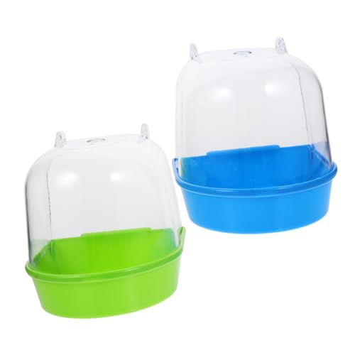 HOMOBABE 2 Stück Vogelbadewanne für Kleine Vögel Bunte Badewanne aus Hochwertigem Material für Wellensittiche Kanarienvögel und Haustiere für Stressfreie und Pflege von HOMOBABE
