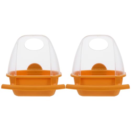 HOMOBABE 2 Stück Vogelkäfig Futterspender Hängende Futterschalen für Papageien und Kleine Vögel Wasserspender für Käfige Robust und Langlebig für Haustiere von HOMOBABE