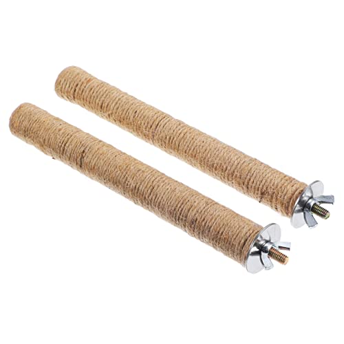 HOMOBABE 2 Stück Vogelklauen-Stehstock vogelgitter vogelstange vogelkäfig zubehör Papageienstange Bird Toys Vogelzubehör Vogelständer Zubehör für das Vogeltraining hölzern von HOMOBABE