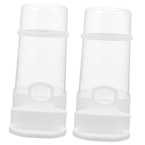 HOMOBABE 2 Stück Vogeltrinker Frettchenkäfig Pet Feeder Wasser Vogel Fütterer Hängendes Vogelfuttertablett Für Den Garten Vogelsamen Vogelfutterspender Für Den Käfig Vogelhaus Weiß Plastik von HOMOBABE