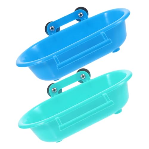 HOMOBABE 2 Stück Wellensittich Vogelbadewanne Hängende Badewanne für Papageien Zubehör für Vogelkäfig für Kleine Vögel Grün Blau HOMOBABE 2 Stück Wellensittich Vogelbadewanne Hängende Badewanne für Papageien Zubehör für Vogelkäfig für Kleine Vögel Grün Blau von HOMOBABE