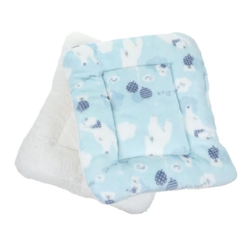 HOMOBABE 2 Stück Winter Plüschbettmatte für Kleine Tiere Dicke Waschbare Haustierdecke für Meerschweinchen und Käfige Kuscheliger Schlafplatz für Winter von HOMOBABE