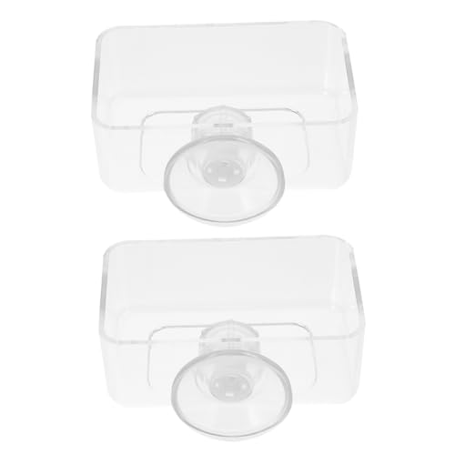 HOMOBABE 2 Stück Zubringer Fischfutterring Fischfutterautomat Fischfutter Dispenser Fischfutterstation Fischfutterverteiler Schwebend für Fischfutterkreise Fischfütterer Acryl Transparent von HOMOBABE