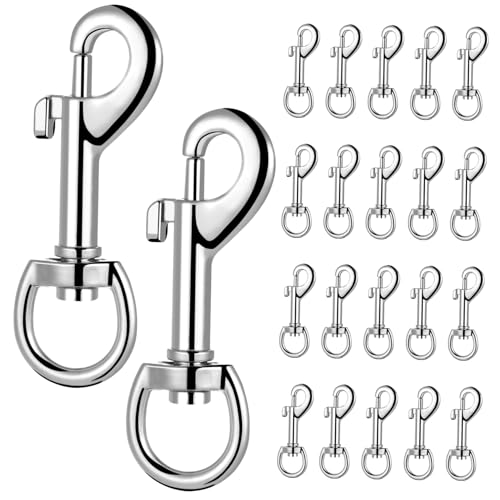 HOMOBABE 24 Stück Zinklegierung Karabinerhaken Drehgelenk Schnapphaken für Hundeleinen Schlüsselanhänger und Robuster Metallclip Einfach zu Bedienen und Langlebig HOMOBABE 24 Stück Zinklegierung Karabinerhaken Drehgelenk Schnapphaken für Hundeleinen Schlüsselanhänger und Robuster Metallclip Einfach zu Bedienen und Langlebig von HOMOBABE