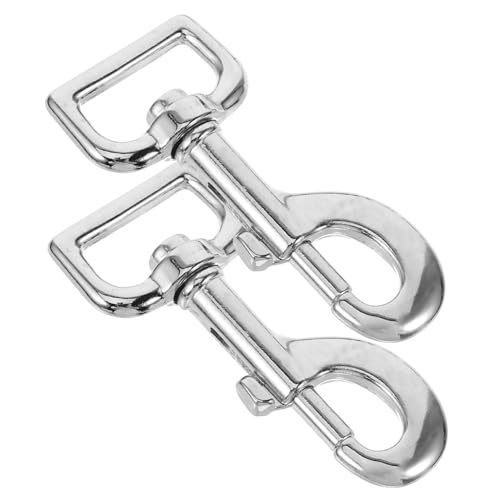 HOMOBABE 2Stücke Drehbare Metall Hundeleinen Clips Karabinerhaken für Haustierleinen Praktischer Trigger Clip Verschluss für Sicheres Befestigen von HOMOBABE