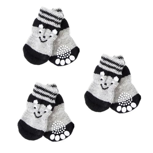 HOMOBABE 3 Paare Anti rutsch Hundesocken aus Baumwolle Pfotenschutz für Kleine Hunde und Welpen rutschfeste Haustiersocken für Innenbereiche XL HOMOBABE 3 Paare Anti rutsch Hundesocken aus Baumwolle Pfotenschutz für Kleine Hunde und Welpen rutschfeste Haustiersocken für Innenbereiche XL von HOMOBABE