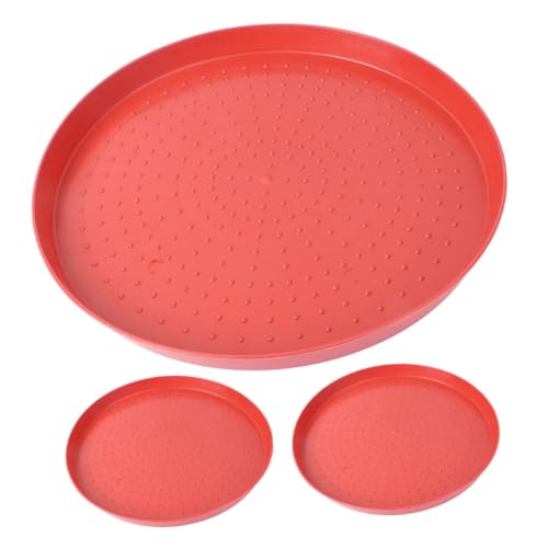 HOMOBABE 3 Stück Hühnerfutterspender Futtertablett für Küken Enten und Tauben Futterplatten Leicht zu Reinigen und Wiederverwendbar für Geflügelernährung von HOMOBABE