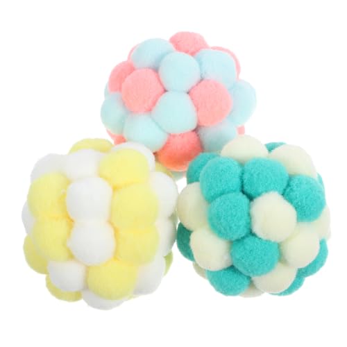 HOMOBABE 3 Stück Katzenglockenball bunt groß Haustier Interactive Toys plüschball Katzen kratzkugel spielsachen für Katzen katzenkratzball Bälle für Katzen Katzenkratzer HOMOBABE 3 Stück Katzenglockenball bunt groß Haustier Interactive Toys plüschball Katzen kratzkugel spielsachen für Katzen katzenkratzball Bälle für Katzen Katzenkratzer von HOMOBABE