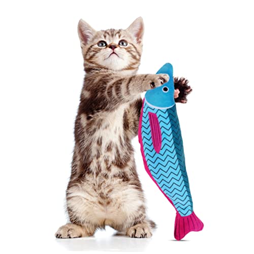 HOMOBABE 3 Stück Katzenminze Spielzeugkatze Katzenfischspielzeug Katzenbedarf Spaß katzenspielzeug Katze klingendes Haustierfischspielzeug Plüsch von HOMOBABE