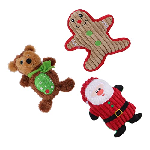 HOMOBABE 3 Stück Kauspielzeug für Haustiere beissen Hund quietscht Welpe Weihnachten Animal Toys Tier Kauspielzeug für Hunde weihnachtliches quietschendes hundespielzeug Plüsch HOMOBABE 3 Stück Kauspielzeug für Haustiere beissen Hund quietscht Welpe Weihnachten Animal Toys Tier Kauspielzeug für Hunde weihnachtliches quietschendes hundespielzeug Plüsch von HOMOBABE