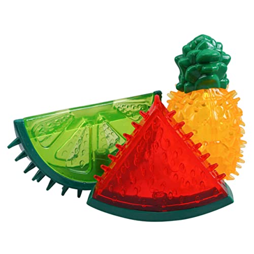 HOMOBABE 3 Stück Obstförmige Quietschspielzeuge für Hunde Kauspielzeug für Welpen Zahnpflege Kühlung für Drinnen und Draußen HOMOBABE 3 Stück Obstförmige Quietschspielzeuge für Hunde Kauspielzeug für Welpen Zahnpflege Kühlung für Drinnen und Draußen von HOMOBABE