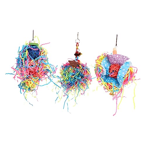 HOMOBABE 3stücke Teiliges Bunter Papageien-spielzeuge Kauspielzeug Und Käfigzubehör Für Wellensittiche Und Andere Kleine Vögel Zum Kauen Und Spielen HOMOBABE 3stücke Teiliges Bunter Papageien-spielzeuge Kauspielzeug Und Käfigzubehör Für Wellensittiche Und Andere Kleine Vögel Zum Kauen Und Spielen von HOMOBABE