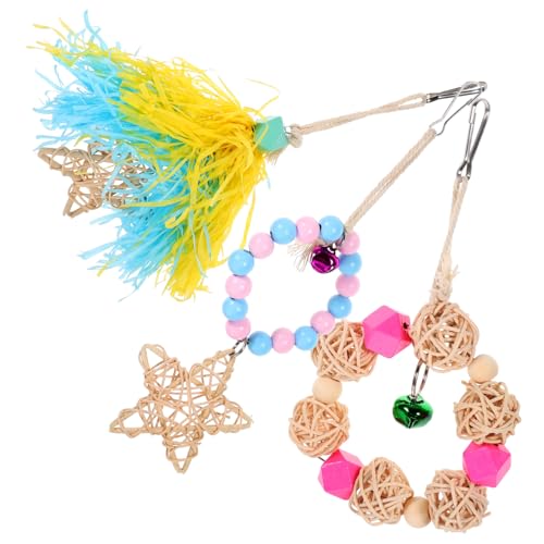 HOMOBABE 3 Stück Vögel Rattan klein Nahrungssuche Käfig Haustier Vogelspielzeug Hängespielzeug für Vogelfutter Papageienspielzeug zum Aufhängen hölzern HOMOBABE 3 Stück Vögel Rattan klein Nahrungssuche Käfig Haustier Vogelspielzeug Hängespielzeug für Vogelfutter Papageienspielzeug zum Aufhängen hölzern von HOMOBABE