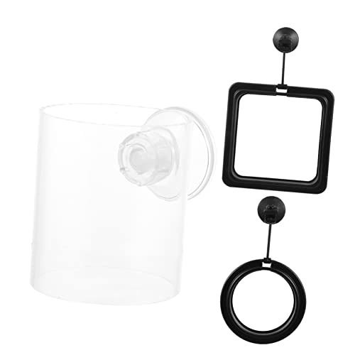 HOMOBABE 3 Stücke Fütterungskreis Tank Schwebend Futterspender Aquarium Fischfutter Feeder-Kreis Futterring für Fische Saugnapf-Fütterungsring Praktische Feeder pp von HOMOBABE
