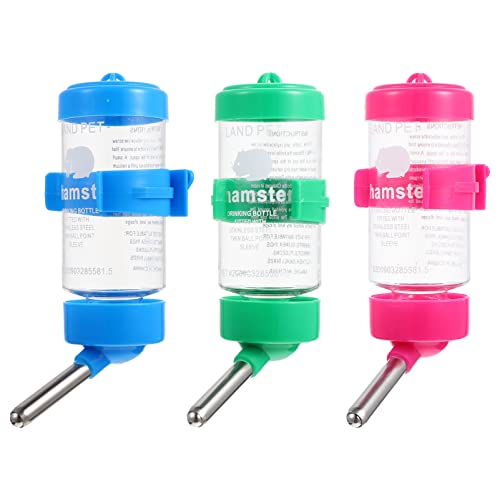 HOMOBABE 3Stücke Automatischer Haustier Wasserspender Hängende Trinkflasche für Hamster Chinchillas und Kleine Tiere Design für Einfachen von HOMOBABE