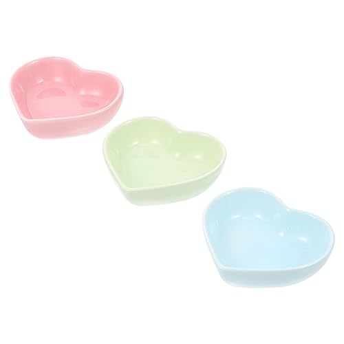 HOMOBABE 3Stücke Keramik Fütterungsschüsseln für Hamster Herzförmige Pet Futter und Wasserschalen Reinigen und Langlebig für Kleine Haustiere HOMOBABE 3Stücke Keramik Fütterungsschüsseln für Hamster Herzförmige Pet Futter und Wasserschalen Reinigen und Langlebig für Kleine Haustiere von HOMOBABE